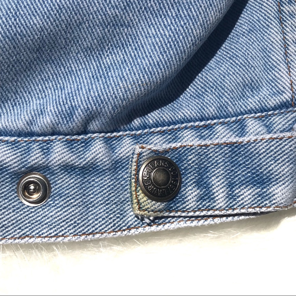 Ralph Lauren Vintage Denim Sherpa Fleece Vest - Picture 5 of 8